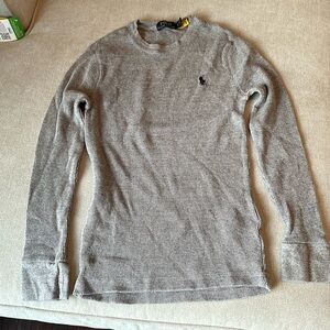 Like new condition  Polo Waffle grey long sleeve shirt size Small